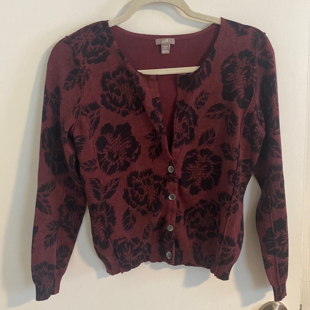 J. Jill Floral Cardigan
